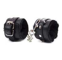 Menottes sexy en cuir PU imperméable, fourrure, bondage masculin, jeux SM, fétichisme, désir, fourrure, pour adultes