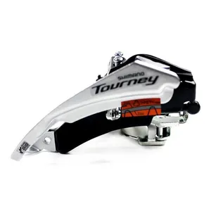 Shimano Tourney-desviador de velocidad para bicicleta de montaña, FD-TY500 Compatible con bicicletas de 6/7/8 velocidades, grupo de desviador delantero de 34,9/31,8mm