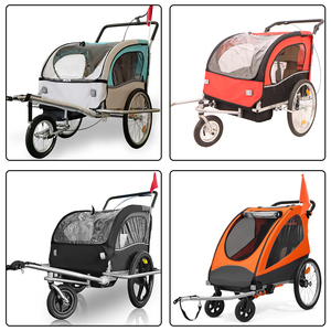 <span class=keywords><strong>Remolque</strong></span> de <span class=keywords><strong>Bicicleta</strong></span> para <span class=keywords><strong>Niños</strong></span>, Doble, Convertible en Cochecito, para Viajes en <span class=keywords><strong>Bicicleta</strong></span>, con Certificado CE, 2 en 1, Plegable, Utilitario - Product Image 4