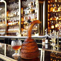 Carafe à whisky King Cobra Snake de 1000ml pour le vin Design élégant et unique