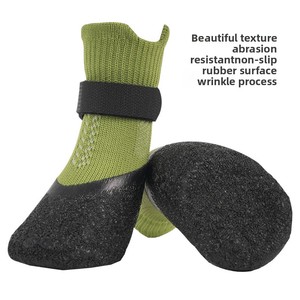 Anobel 4 pièces Bottes d'hiver classiques en coton imperméables pour <span class=keywords><strong>chien</strong></span>, protège-pattes solides antidérapants, bottines de neige d'extérieur pour <span class=keywords><strong>chien</strong></span>, Nouvel An, Noir - Product Image 3