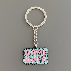 Chất Lượng Cao Tùy Chỉnh Thiết Kế Kim Loại Biểu Tượng Khác Nhau Keychain Keyring Kẽm Hợp Kim Sắt Hình Trái Tim Trò Chơi Hơn Mang Nhãn Hiệu Kim Loại Móc Chìa Khóa - Product Image 2