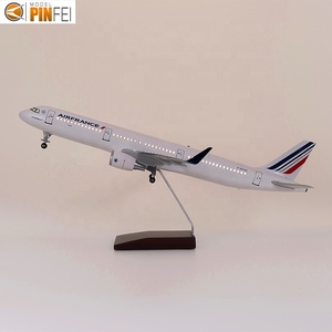 Modelo de Avión de Alta Precisión, Airbus A321 Airfrance, Tamaño 45cm, Escala 1/100, con Luz <span class=keywords><strong>LED</strong></span> - Product Image 2