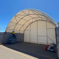 Abri dôme de qualité commerciale 6m L x 6m L avec couverture en tissu 750gsm, système de verrouillage par torsion, sans soudure