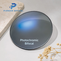 Lentilles optiques Pioneer 1.56 1.60 PGX Photochromiques Anti-lumière bleue Spin PhotoGray HMC Monofocales UV420 Courbe de base 2C 70/65mm