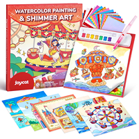 Joycat – Kit de dessin créatif pour enfants, avec peinture à l'aquarelle, motifs de dessins animés en plastique, idéal pour l'éducation et le divertissement – Nouveauté très prisée
