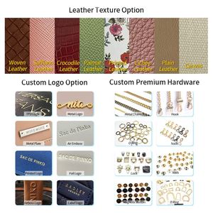 Bandoleras acolchadas con cadena de Metal para mujer, bolsos de hombro acolchados con cuello en V - Product Image 6