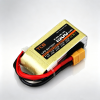 Batterie LiPo TCB RC améliorée 1500mAh 2S-6S 7.4V-22.2V 35C 45C 60C pour FPV UAV, avion RC, modèle réduit, pièces de rechange