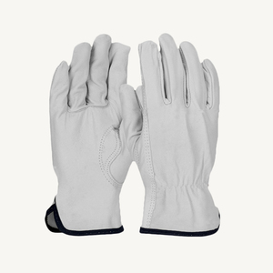 TAGCO SAFETY Leather Work Gloves Premium Goatskin Grain Leather Full Grain Smooth Anti-Slip Elastic Wristband Safety Gloves - Product Image 6