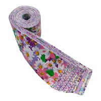 48 pièces de tissu en coton pur sergé motif floral violet, tissu en coton fait main pour patchwork, vente en gros
