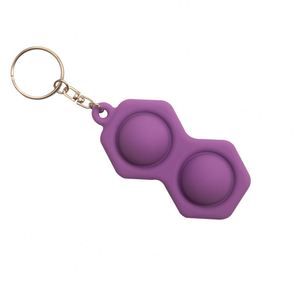 Jouets sensoriels anti-stress en caoutchouc à presser avec logo personnalisé imprimé à l'écran, vente en gros, porte-clés Pop pour enfants - Product Image 3