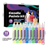 24 Farben DIY 3D Kerzen-Malstifte Set Fensterglas-Malstifte Ungiftige Relief-Markierstifte für Kinder Bastelgeschenk
