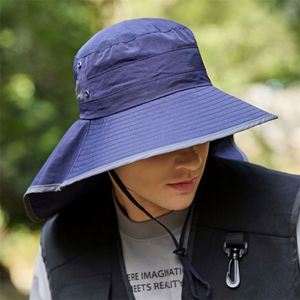 Chapeau de soleil anti-ultraviolet pour homme, coupe-vent, pour la randonnée en montagne et la pêche - Product Image 3