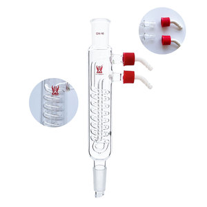 Condenseur à reflux en spirale en verre borosilicaté résistant à la chaleur CS Labglass avec raccords <span class=keywords><strong>de</strong></span> tuyauterie amovibles - Product Image 3