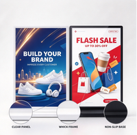 Boîtes lumineuses publicitaires rechargeables A4 double face, affichage LED de table pour la promotion des menus de restaurant