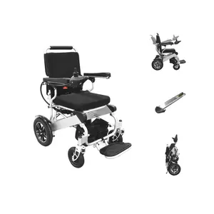 motorized electric power wheelchair with Large dual posi-traction drive wheels provide lots of traction even in dirt and gravel