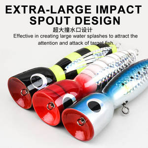 120g vague escalade flottant en bois leurre poisson appât pêche en mer GT thon bar requin haute mer pêche à la traîne cible espèces poisson-chat <span class=keywords><strong>POPPER</strong></span> - Product Image 4
