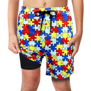 Shorts de Baño Personalizados con Degradado para Hombre, Secado Rápido, Doble Capa, Estilo de Una Pieza con Estampado Animal, Talla Adulto - Product Image 5