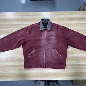 Chaqueta de Lona de Algodón para Hombre de Alta Calidad, Fabricada por un Fabricante de Chaquetas, con Cremallera Completa, Estilo Retro Personalizado, Chaqueta Universitaria de Detroit - Product Image 4