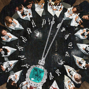 สร้อยคอจี้แฟชั่นสีเขียวมรกตธรรมชาติ ประดับด้วยถั่วเขียวผัด หยกน้ำแข็ง และโลหะผสมทองแดง เหมาะสำหรับเด็กและผู้หญิง เป็นของขวัญสำหรับงานปาร์ตี้ - Product Image 3