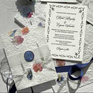 Suite d'invitations de mariage en relief et dorées, ensemble complet personnalisé pour la fourniture B2B - Product Image 5