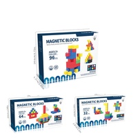 Nouveau bricolage 3D cube magnétique blocs de construction jouet aimant coloré enfants puzzle assemblage carré blocs de construction avec 32 pièces