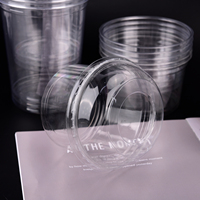 Écologique Pla Jetable Transparent Grandes Tasses Transparent Acai Bols En Plastique Bol À Fruits En Plastique Bol Avec Couvercle