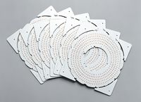 Carte de circuit imprimé circulaire en aluminium LED personnalisée, épaisseur de la carte de 1,2 mm, épaisseur du cuivre de 35 µm, MCPCB pour luminaire LED
