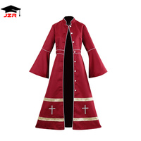 Robe d'église personnalisée de haute qualité, robe de chœur, soutane de clergé unisexe, soutane de clergé brodée, surplis, robe de pasteur