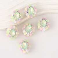 Selina Cristal Rose Fleur Bordure Perles De Verre Strass-Strass pour Téléphone Porte-clés, Boucles D'oreilles Pendentif Collier Embellissements