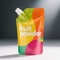 Op Maat Bedrukt Laag Moq Digitaal Bedrukt Kleurrijk Vruchtenpoedersap En Voedingssupplement Tuit Zakje Mylar Zakken 250Ml