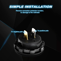Voltímetro de 12 V CC para Automóvil, Barco, RV, Motocicleta
