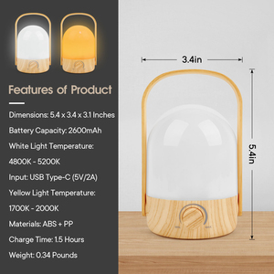 Modern Rechargeable <b>LED</b> <b>Night</b> <b>Light</b> ABS Bedside Table <b>Light</b> Warm Bedroom Mosquito Repellent Lamp - Product Image 6