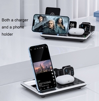 Station de charge rapide 4 en 1 R11 30W la plus vendue, chargeur sans fil pour téléphone, chargeur de montre TYPE C avec lumière ambiante