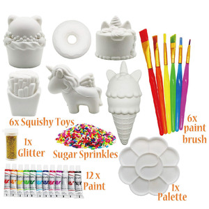Licorne Squishy <span class=keywords><strong>DIY</strong></span> Art Artisanat Kit Lente Rising PU Mousse Jouet pour Soulager Le Stress Articles De Fête Filles Jouet Peinture - Product Image 2