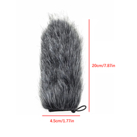Housse de microphone en peluche en stock, pare-brise en fourrure pour microphone portable d'interview