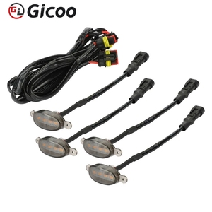 GICOO Luces LED para Parrilla Delantera de Coche, Luz Diurna Universal Amarilla y Blanca, Lente Ahumada, Luz Ámbar para Coche - Product Image 5