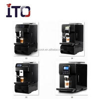 Máquina de Café Totalmente Automática con Pantalla Táctil, Máquina Expendedora de Espresso Recién Molido para Oficina, Cafetera de Doble Caldera