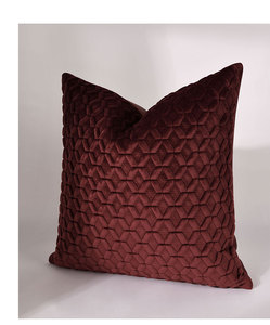 AIBUZHIJIA <span class=keywords><strong>Federa</strong></span> Trapuntata in Velluto <span class=keywords><strong>Rosso</strong></span> Vino, Copricuscino Decorativo 2022, Nuovo Design di Federe per Cuscini - Product Image 6