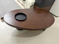 Table basse en bois massif de style Mid-Century Fullsummer, table à thé irrégulière créative en rondins, table d'appoint minimaliste pour salon