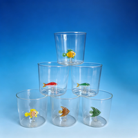 Tasse en verre borosilicate isolée 3D en forme de sapin de Noël, 380 ml, sans BPA, moderne et créative