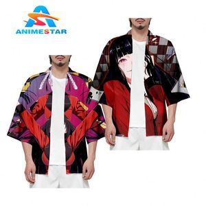 8 Estilos de Disfraces de Cosplay, Kimono de Anime Unisex, Haori, Ropa para Fiestas, Accesorios de Halloween, Kakegurui, Camiseta de Verano de Anime Compulsive Gambler - Product Image 1