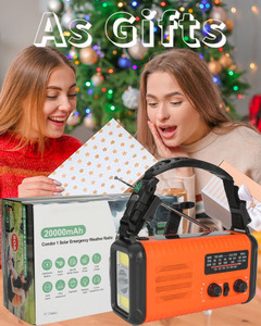 Gran oferta, 20000mAh, portátil, supervivencia de emergencia, manivela, Radio AM/FM, lámpara de lectura Solar MP3, linterna de 3 modos, plástico SOS - Product Image 5