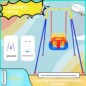 Columpio para Bebés con Colores Personalizados, Equipo de Juegos al Aire Libre con Columpio Tres en Uno, Asiento con Cinturón de Seguridad, Juego de Columpios para Niños, <span class=keywords><strong>Parque</strong></span> Infantil - Product Image 3