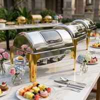 9L 11L Edelstahl Buffet-Chafing-Dish mit Sichtdeckel Kommerzieller Speisenwärmer für Hotel Bankett Restaurant