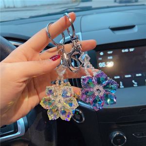 Crystal Snowflake Fashion Jewelry <b>Keychain</b> Car <b>Keychain</b> <b>Personalized</b> <b>Keychain</b> Women's Bag Pendant Cute Gift - Product Image 2