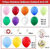 Kit d'arche de guirlande de ballons arc-en-ciel multicolores, best-seller, ballons en latex multicolores, décoration de fête, mariage, anniversaire, baby shower