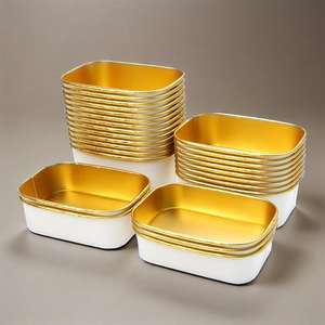 Tazón de Papel Kraft Rectangular Desechable para Llevar, Resistente a la Grasa, de Calidad Alimentaria, con Tapa, Venta al Por Mayor OEM - Product Image 6