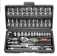 Ensemble d'outils de réparation automobile professionnel avec kit de clés à douilles pour mécanicien, coffret de rangement, atelier, garage, entretien
