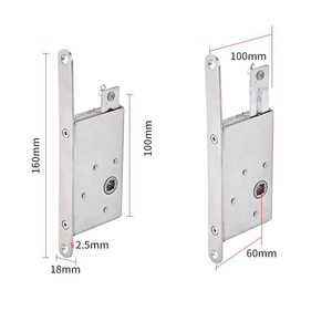 Serrure à mortaise pour <span class=keywords><strong>porte</strong></span> coulissante en acier inoxydable 304, mécanisme <span class=keywords><strong>de</strong></span> loquet robuste pour <span class=keywords><strong>porte</strong></span> en bois - Product Image 6